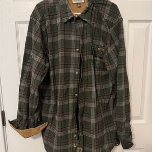 Green Plaid Button-Up Shirt, sz. XLT